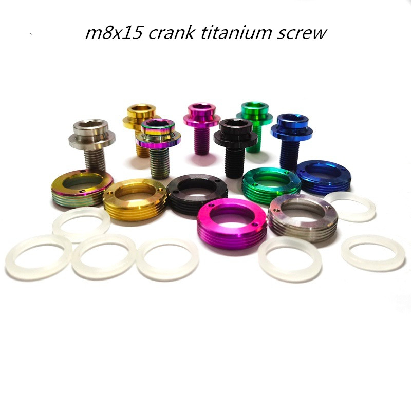 Mountain Biking Hat - 2pcs Bicycle bottom bracket titanium screw