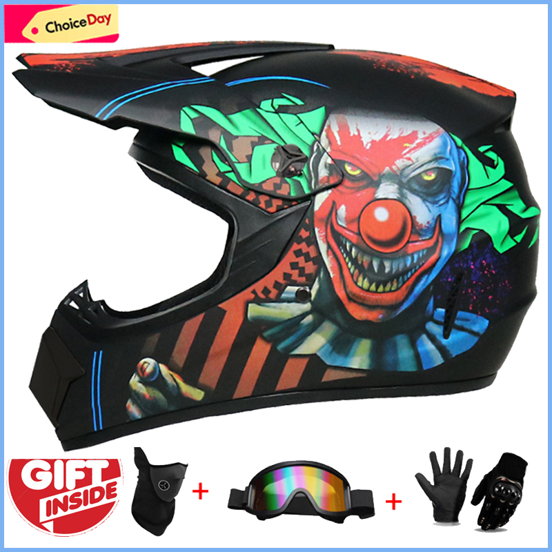 3Pcs Kids Off-Road Full Helmet - Mountain Biking Protective Gear 评论和价格