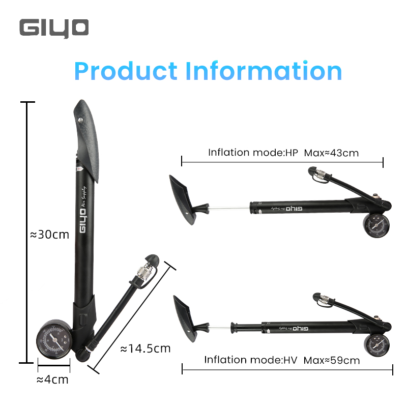 Giyo GS-41P 300psi Bicycle Sho - Mtb Fork Air 评论和价格