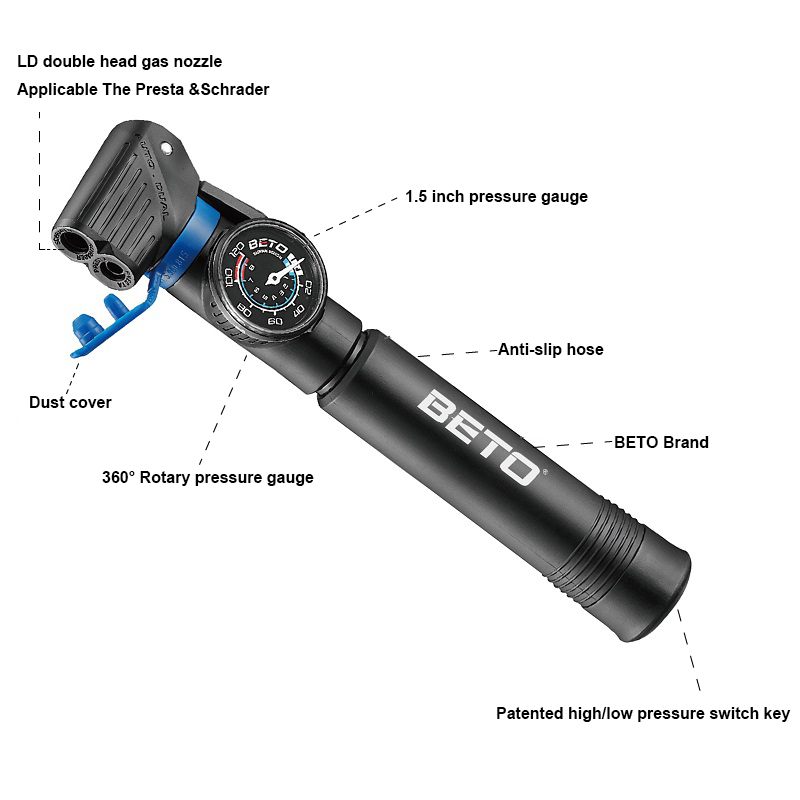 BETO Bicycle Pump Mini Hand Pu - Mtb Fork Air 评论和价格