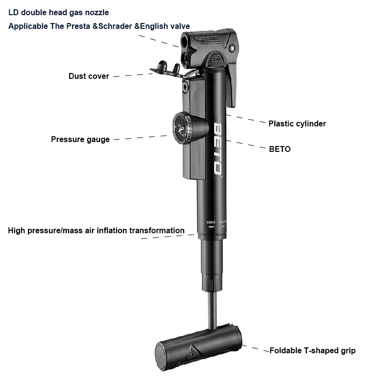 BETO Bicycle Pump Mini Hand Pu - Mtb Fork Air 评论和价格