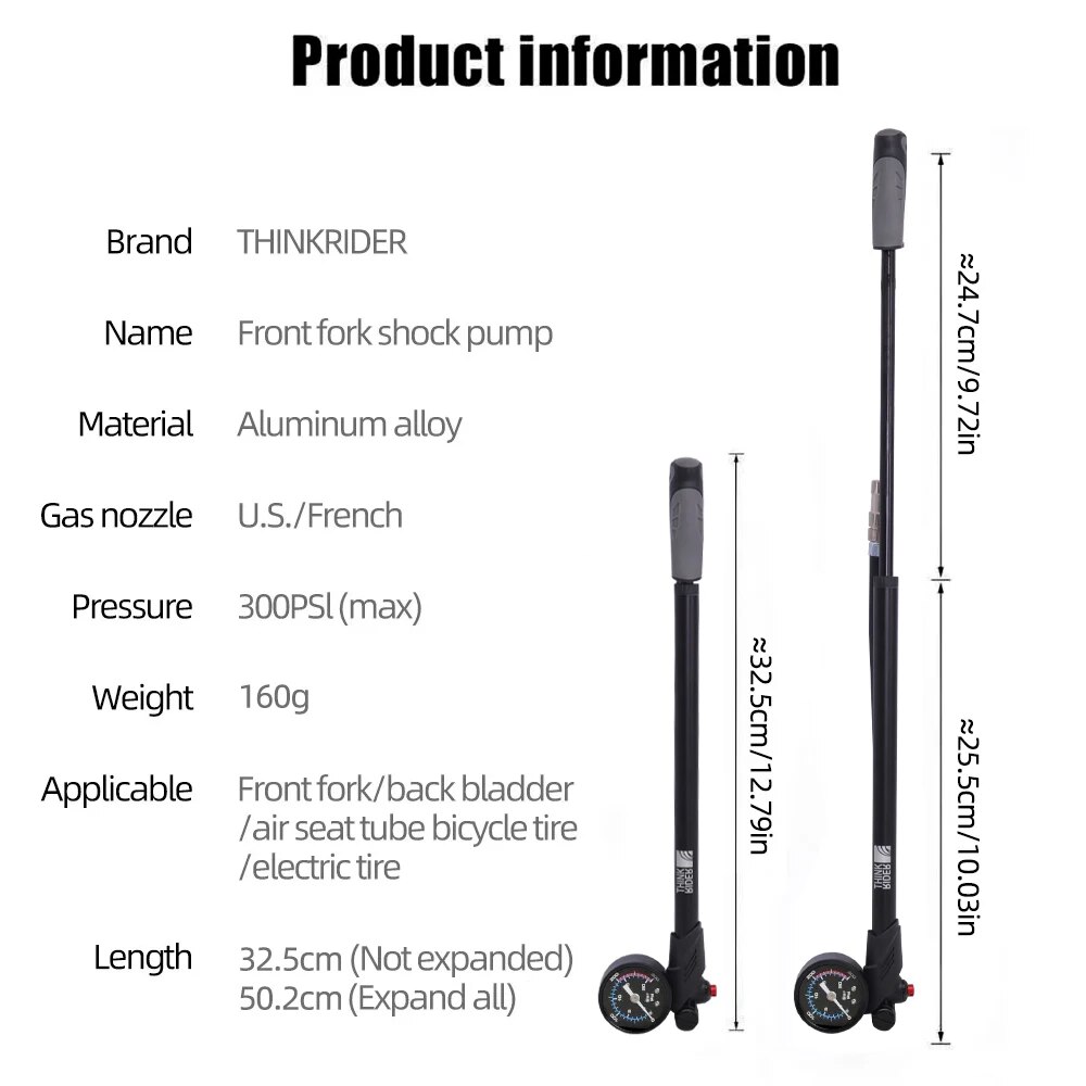 ThinkRider Portable High-press - Mtb Fork Air 评论和价格